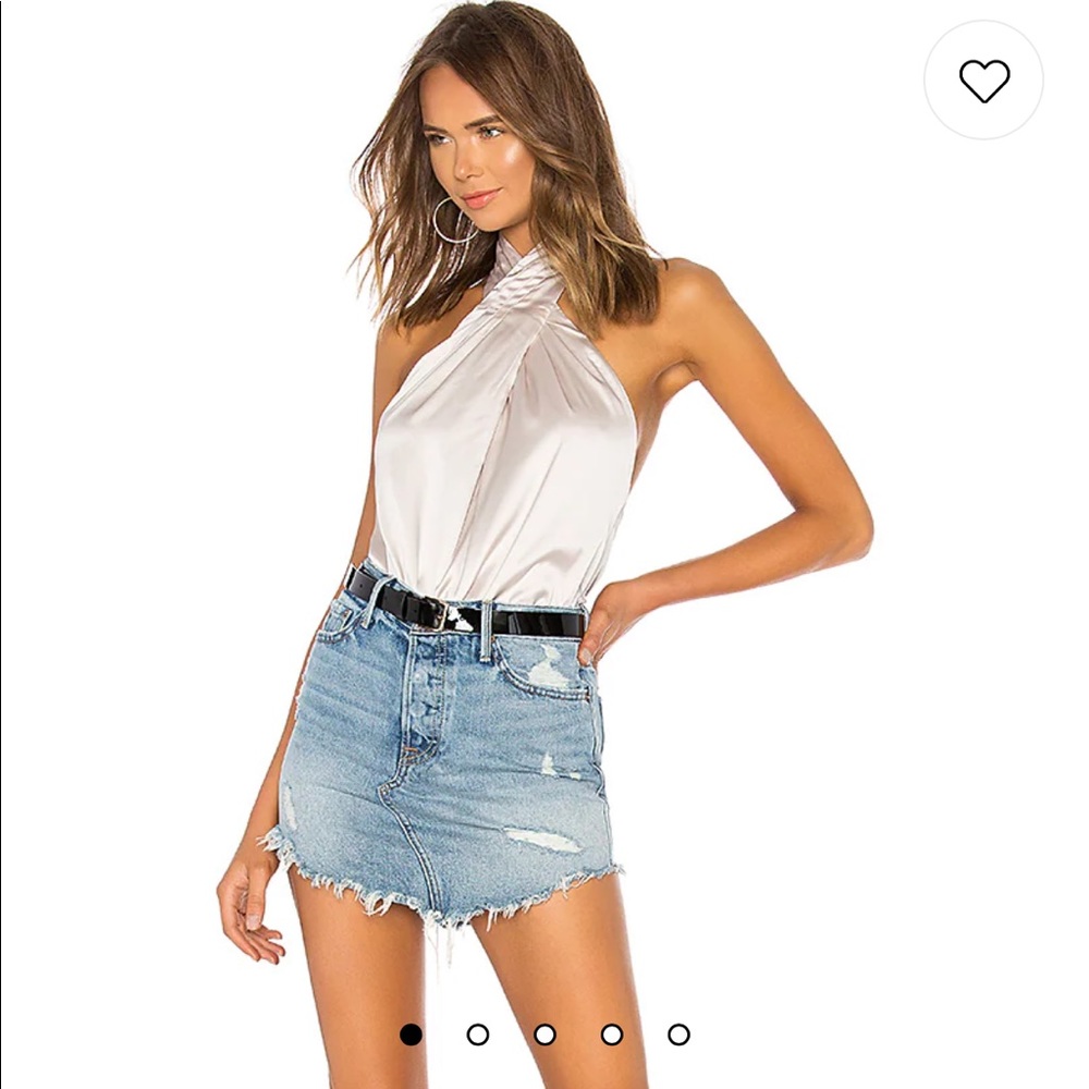 REVOLVE/SUPERDOWN PLEATED HALTER TOP